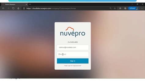 nuvepro log in.